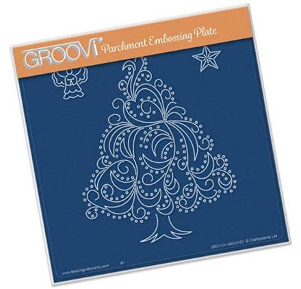 Claritystamp Christmas Tree A5 Square Groovi Plate