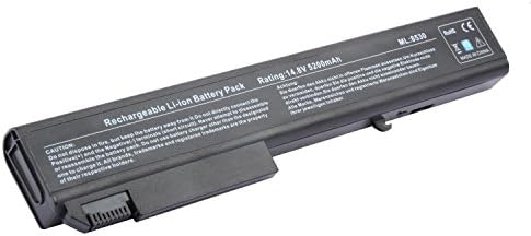 ICALLA New Laptop Battery for HP EliteBook 8530p 8540p 8730w 8530w 8540w / HP ProBook 6545b - 12 Months Warranty [Li-ion 8-Cell 5200mAh/76.96Wh]