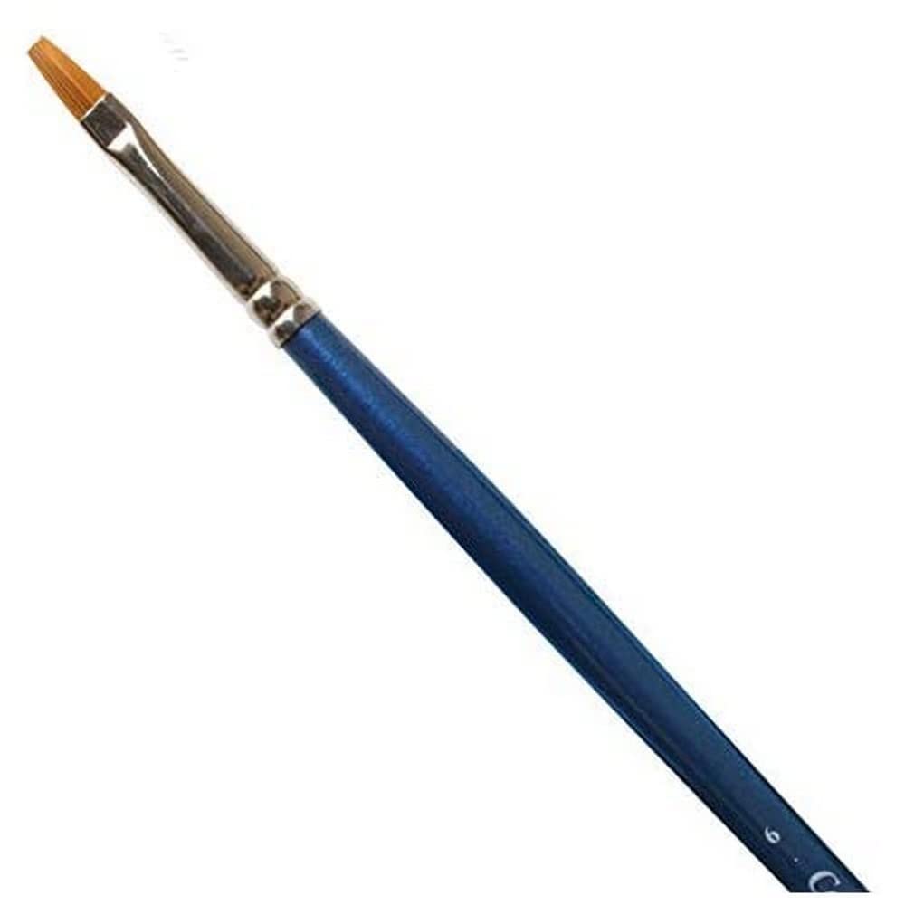 Winsor & Newton Brush, Wood, Transparent, no. 1 - 2.1 mm, flat - brush, long handle