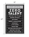 KING PROPS Zero Talent Business Office Encouraging Positive Wall Mount Art Print, Unique Office Workers Motivational Sign Easel Backer Stand, Inspirational Wall Art Decor 11''x17'' Black & White