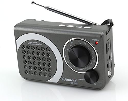 Anncia New Portable FM/AM radio Speaker with Micro TF card and USB flash driver MP3 player. (1205 Grey)