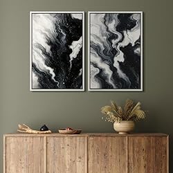 MUDECOR Framed Canvas Print Wall Art Set Monochrome