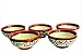 Cactus Canyon Ceramics VERY SMALL Spanish Terracotta 5-Piece VERY SMALL Mini-Bowl (Pinch Bowls) Set, White