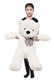 39'' Soft 100% Pp Cotton Toy Giant 100cm BIG Cute White Plush Teddy Bear Huge by Lanna Siam (Toy)
