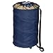 Household Essentials Rolling Pop Up Hamper, Drawstring Closure with Shoulder Strap and Removable Wheels, Blue