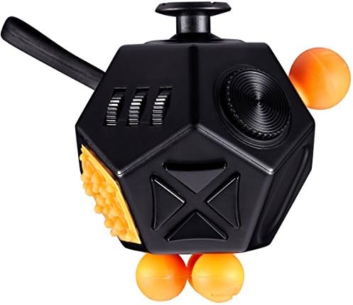 Fidget Magic Cube 12 Sided Diamond-shaped cube Relieves Stress Boredom and Anxiety for Children and Adults (A design)