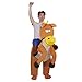 KMiKE Inflatable Costume for Adult Rider Horse Costume Suit Funny Halloween Costumes