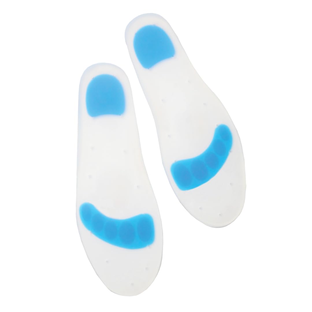 PediGel® - Medically Approved Full Length Silicone Insole Ideal for Heel Spurs, Foot Fatigue, Diabetic Feet and Plantar Fasciitis - Pair (X Large Shoe Size UK 9-10)