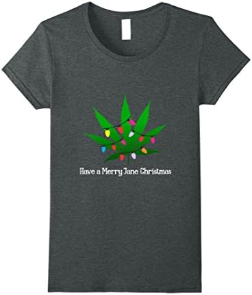 Womens Have A Mary Jane Christmas T-Shirt Novelty Holiday T Shirt XL Dark Heather