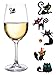 Simply Charmed Halloween Black Cat Magnetic Wine Glass Charms - Wine Magnet Drink Markers Set of 6