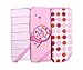 Spasilk Soft Terry Hooded Towel Set, Pink Snail, 3-Count