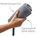 MICRO-MIRACLE XXL Travel Towel - 2 Quick Dry and Extra Soft Microfiber Towels, Lightweight and Compact for Gym, Swim Practice, Travel, Backpacking, Camping, RV, Beach, Camping (Charcoal Gray)