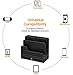 EasyAcc Double-deck Multi-device Charging Station Stand for RAVPower 6-Port USB Charger, Cellphones Tablets for iPad pro 10.5 iPhone X 8 7s plus Galaxy Note 8 S8 Leather Organization Docks- Black