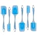 Wilton Easy-Flex Cake, Set of 6-Silicone Spatulas, 6-piece, Blue