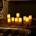 Evenice Flameless Candles LED Candles Flickering Battery Operated Flickering Light Pillar Real Smooth Wax with Timer and 10-Key Remote for Wedding(Set of 9)