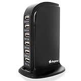 Multiple USB Wall Charger, AMZ digital 6 Ports USB Charging Station Power Adaper For iPhone, iPad, Samsung, HTC, Speaker and Power Bank