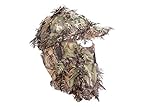QuikCamo Mossy Oak Obsession Camouflage 3D Leafy Mesh Back Cap Hunting Face Mask Combination