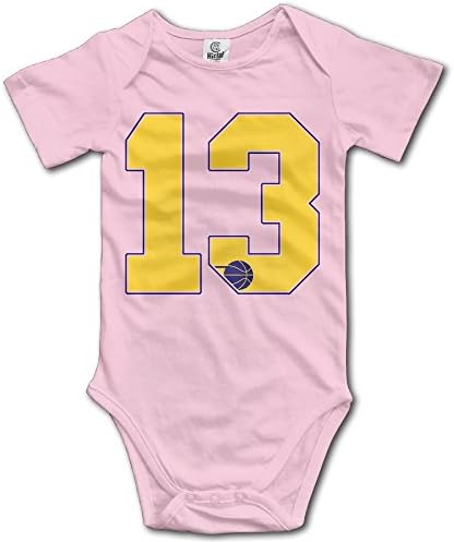 BADOU Paul #13 George For 6-24 Months Toddler Short Sleeve Romper Bodysuit 18 Months Pink