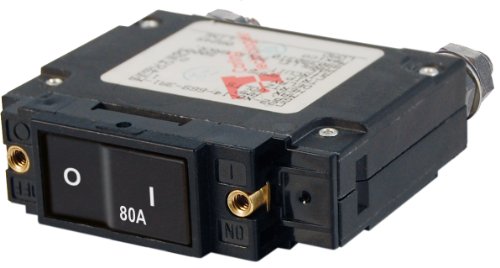 Blue Sea Systems C-Series Flat Rocker Single Pole 80A Circuit Breaker