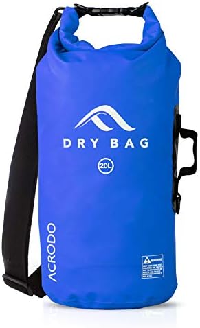 Acrodo Waterproof Dry Bag - 10 & 20 Liter Floating Dry Sacks for Beach, Strong & Durable Outdoor Bags for Kayaking, Swimming, Boating, Camping, Hiking, Travel & Gifts
