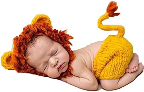 YAKEFNew Born Baby Photo Prop Outfit Clothes Knit Crochet Photography Dress Handmade