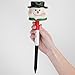 Bits and Pieces - Set of Two (2) 12 Inch Tall Solar Snowman Garden Stakes - Christmas Holiday Yard Light Decoration