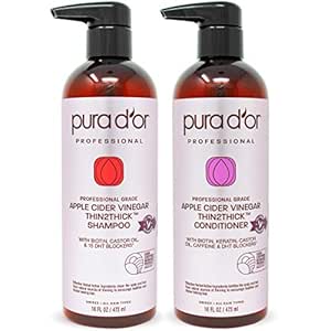 Amazon Com Pura D Or Apple Cider Vinegar Thin2thick Set Shampoo