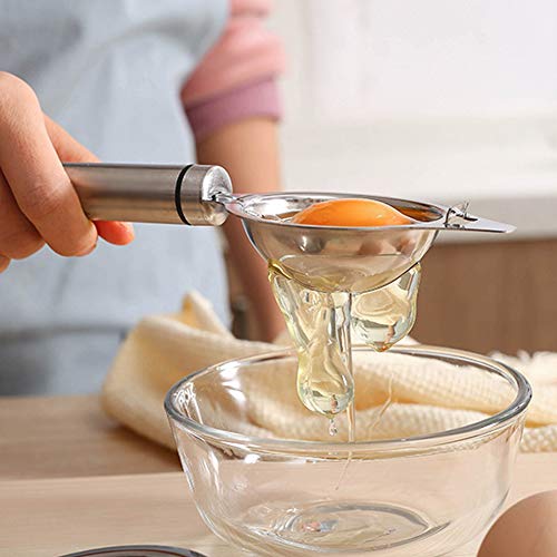 POLAR HAWK Egg Separator,Stainless Steel Egg Yolk Separator Egg White