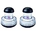 OXO Good Grips 2 Pack Palm Brush Storage Set with Soap Dispensing, Nylon Bristles, Black, Holder