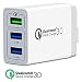 3Port Quick Charge3.0 USB Fast Travel Wall Charger Adapter, QC3.02.0 Smart Ports 30W Travel Wall Fast Charger Adapter Charging Block Plug For iPhoneXS/x/8/7 SamsungS9/S8Note8/7LG,iPd,Nexus&more primary