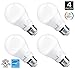 Hyperikon LED A19 Dimmable Bulb, 9W (60W Equivalent), ENERGY STAR and UL, 5000K (Crystal White Glow), CRI90+, 860 Lumens, Medium Screw Base (E26), Pack of 4