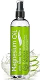 12oz Magnesium Oil with ALOE VERA - LESS ITCHY - Made in USA - FREE eBook - SEE RESULTS OR - Best Cure for Restless Legs, Leg Cramps, Sore Muscles. Get Healthy Hair & Skin and Sleep Better!