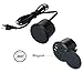 CCCEI 3 inch Desktop Grommet Power with 4A USB Ports, Desk Cord Hole Cover Outlet, Furniture Recessed Round Power Strip 6FT Cord, ETL Listed. (Black)