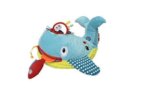 Dolce Play & Learn Whale Plush Interactive Stuffed Animal Plush Toy 10 inch, Educational Sensory Gift for Kids