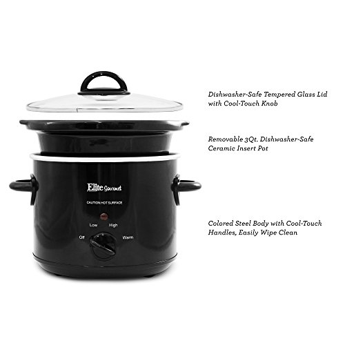 Elite Gourmet MST-350B Slow Cooker - Image 2