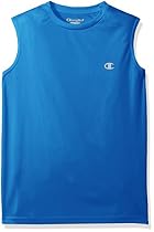 Champion  Big Boys' Performance Muscle Tank , Team Blue, Large