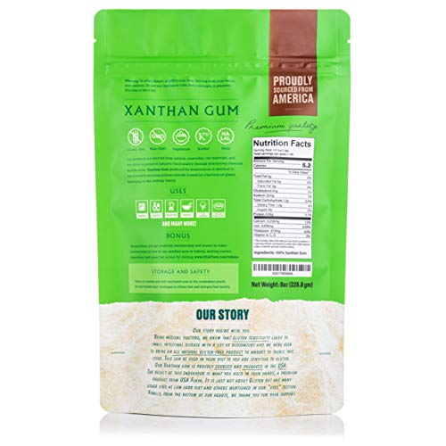 Made in USA Xanthan Gum (8 oz), Premium Quality, Food Grade Thickener