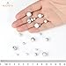 BEADNOVA Natural White Howlite Beads Natural Crystal Beads Stone Gemstone Round Loose Energy Healing with Crystal Stretch Cord for Jewelry Making (6mm, 62-64pcs)
