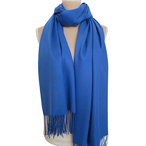 Lina & Lily Womens Pashmina Shawl Wrap Scarf (Blue)