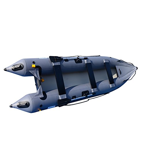 BRIS 14.1ft Inflatable Boat Inflatable Kayak 3 Person Kayak Canoe