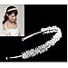 Wedding Bridal Rhinestone Flower Leaves Headband Tiara Headdress Silver