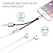iPhone X Splitter, Upow 2 in 1 Lightning Charge & Lightning to 3.5mm AUX Earphones Jack Adapter for iPhone X, iPhone 8/8 Plus, 7/7 Plus and More