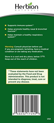 Herbion Naturals Respiratory Care - Natural Care - Herbal Granules - Lemon - 10 Packets, Health Supplements, Respiratory Wheat Free Vegan