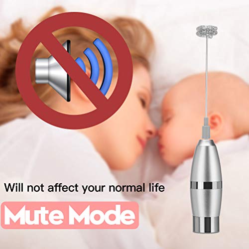 Milk Frother Electric Handheld Foamer Maker For Coffee, Hot Chocolate, Latte, Cappuccinos, Durable Stainless Steel Drink Mixer With Double Spring Spiral Whisk milk Mixer (Free Battery Included) - Thumbnail 6