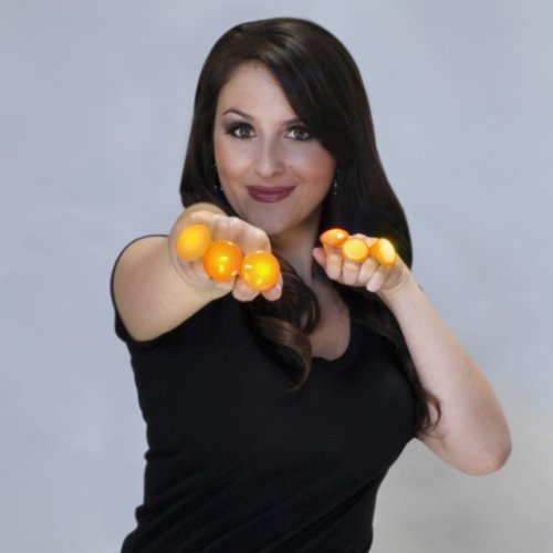 Light Up Orange Glowing LED Ring (Set of 12)