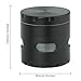 DCOU New Design Premium Herb Grinder 2.2 Inches 4 Piece Spice Grinder with Pollen Catcher Durable Zinc Alloy Herb Grinder Spice Grinder (Black)
