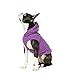 Gooby Fleece Vest Hoodie Dog Sweater - Purple, Large - Warm Pullover Dog Hoodie with O-Ring Leash for Small to Medium Dogs