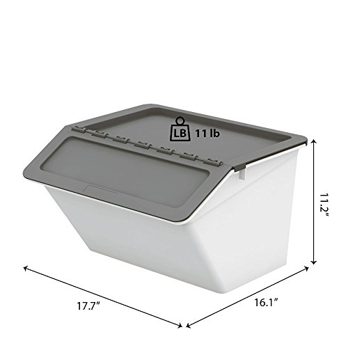 livinbox PP Plastic Pelican Stackable Storage Bins Cubes Containers Box