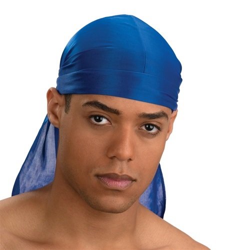 Hip Hop West Coast US Durag 4 Bandanas blau USA weiß Gangsta Rap