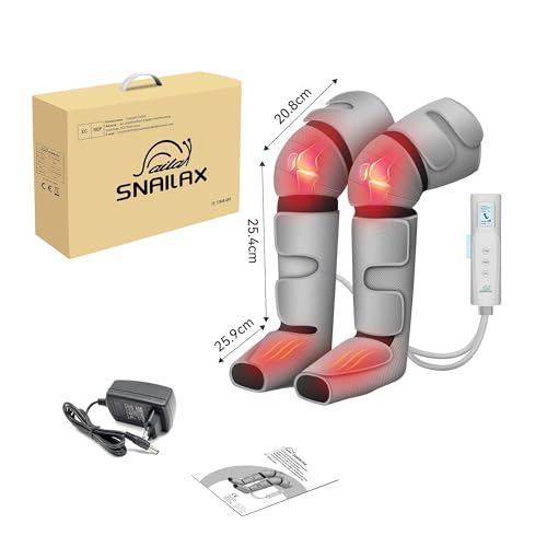 Snailax Leg Massager for Men and Women for Home and Office | Calf Massager with Air and Heat Compression, 3 Modes, 3 Intensity, Adjustable, Gift for Women and Men